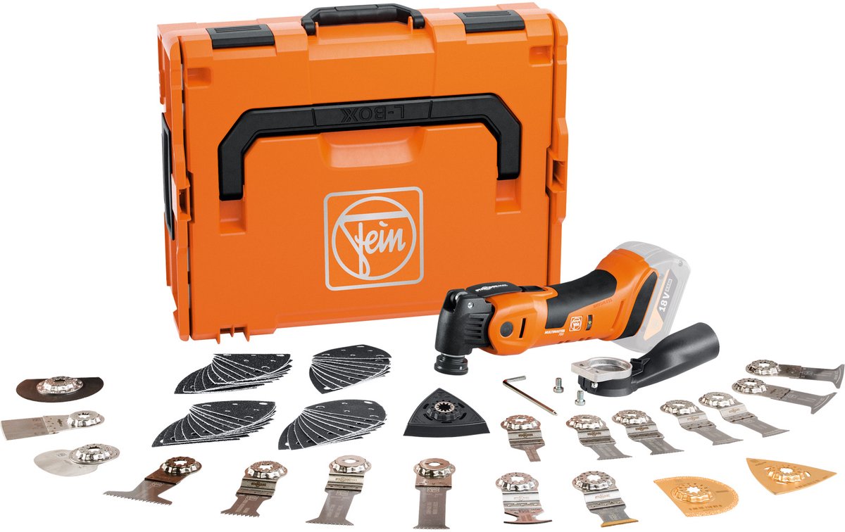 Fein Multimaster AMM 700 MAX TOP Accu multitool + accessoires 18V AMPShare Basic Body in L-Boxx