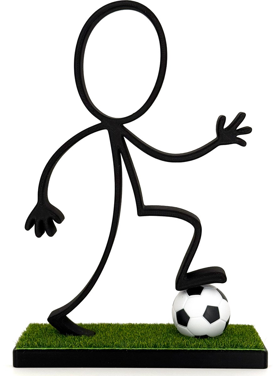 Stickyman Voetballer - kunstgrasvoetstuk 1 cm - zwart