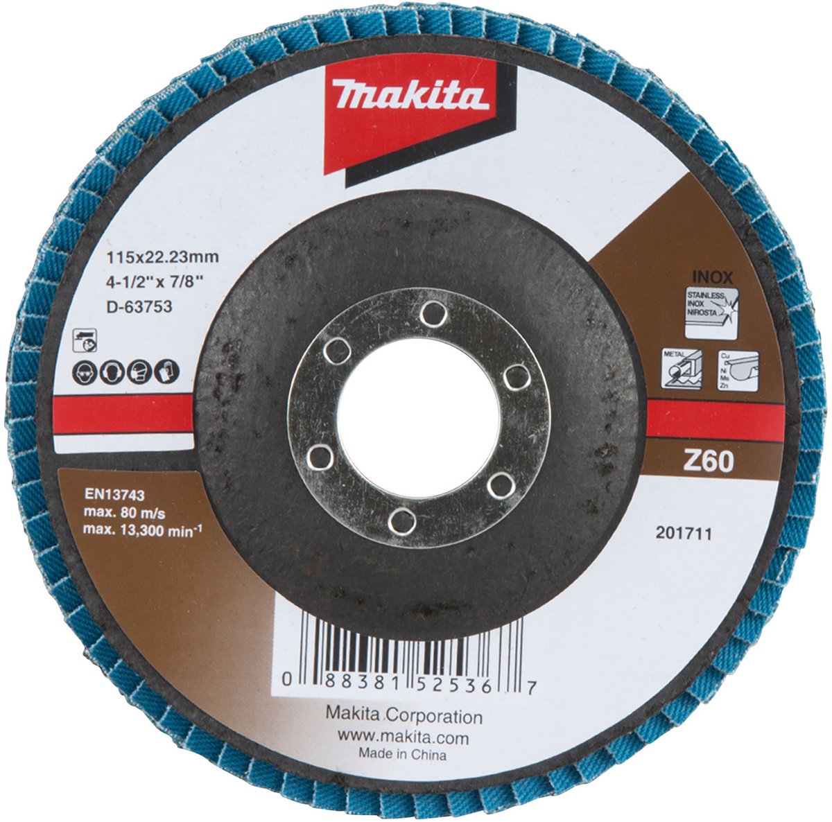 Makita Lamellenschijf 115 mm Z60 - D-63753