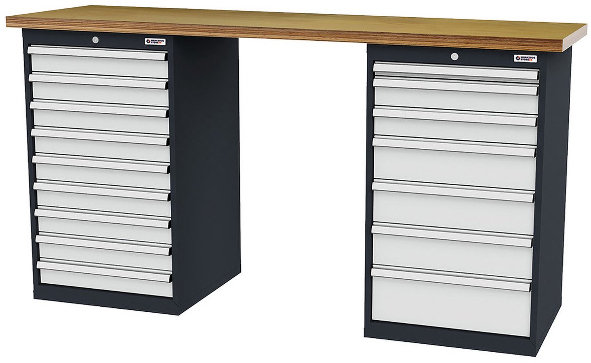 WS24 serie werkbank B x D x H 2.000 x 600 x 1060 mm - WS24-100150