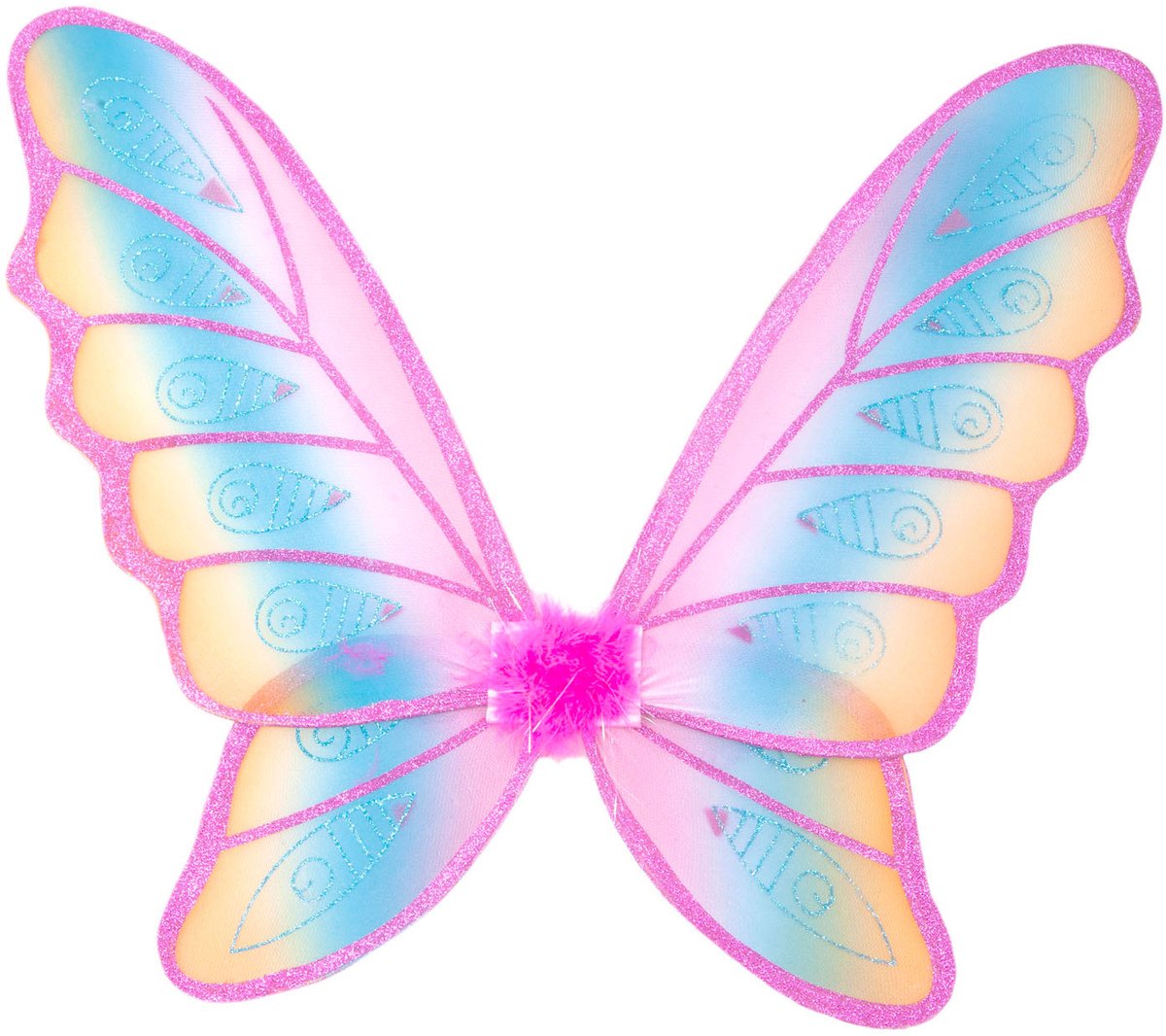 Great Pretenders Glitter Rainbow Wings, Fuchsia