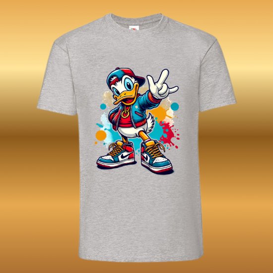 T-shirt Donald Fun Duck Kinderen Grijs