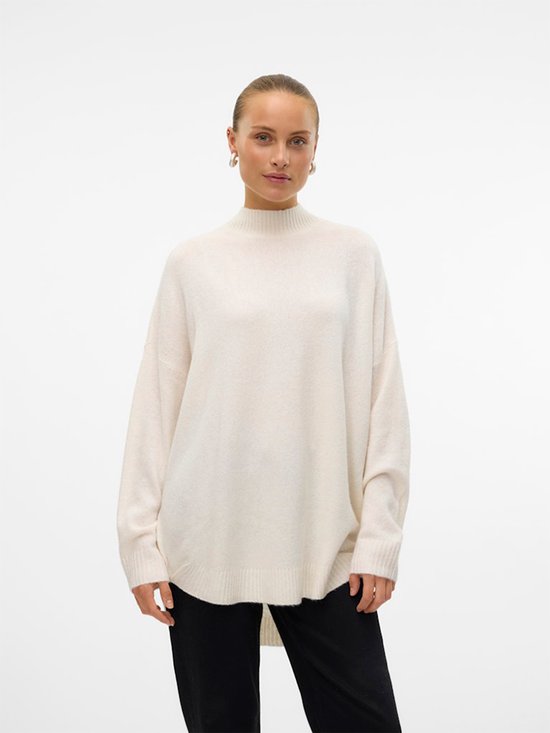 Vero Moda Vmplaza Ls Pull long à col montant Bouleau BEIGE XS