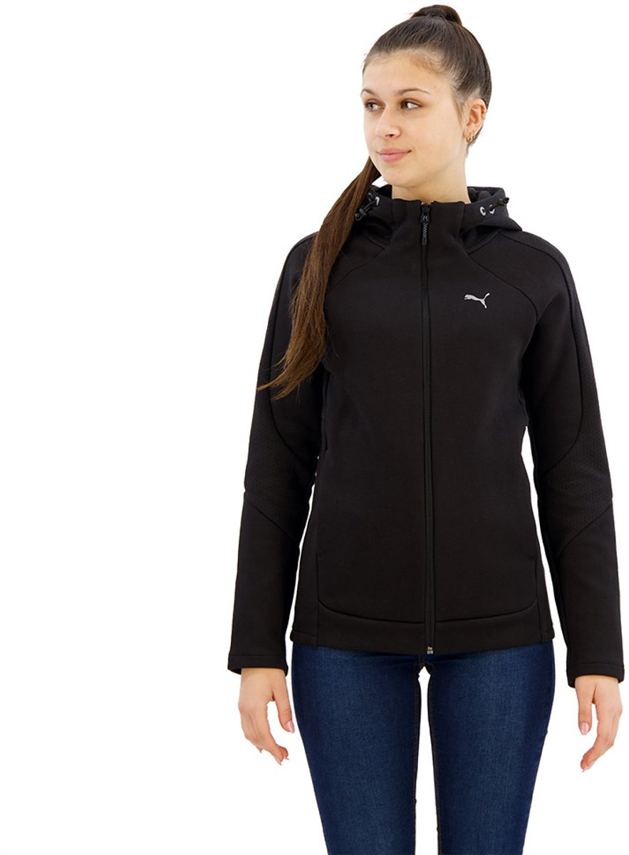 Puma Evostripe Sweatshirt Met Rits XS Vrouw Zwart