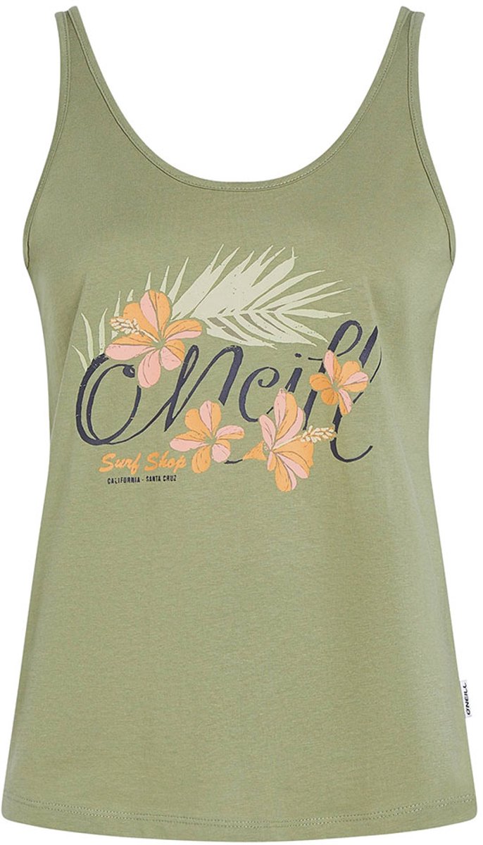 O´neill Summer Musthaves Luana Graphic Mouwloos T-shirt XS Vrouw Avery Fern