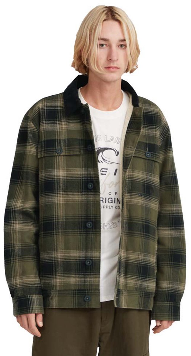 O´neill Fleece Lined Jas Veelkleurig L Man Groen