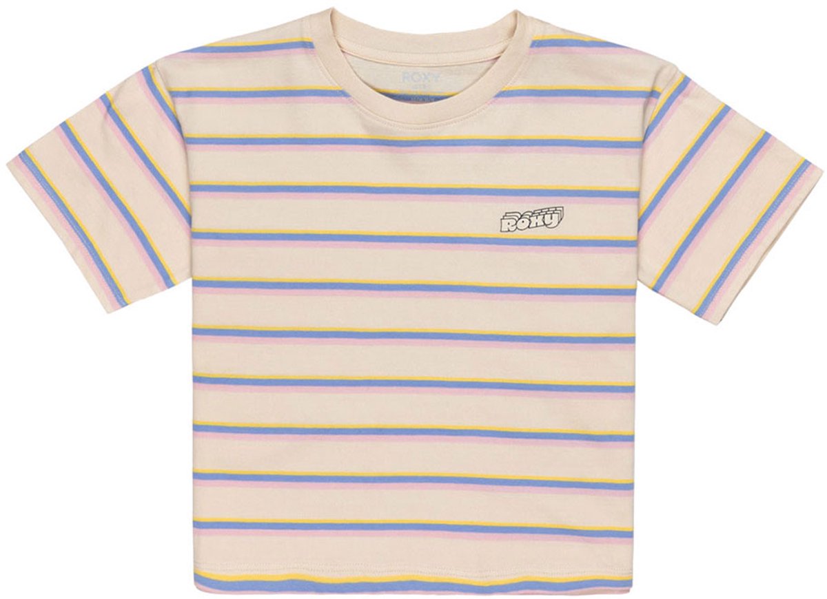 Roxy Never Saw Like That Strip T-shirt Met Korte Mouwen 16 Years Meisje Parchement Tri Stripe Rg