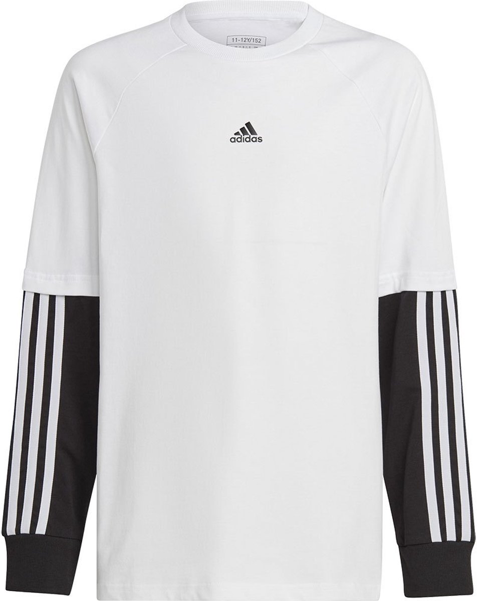 Adidas Street Jam 2in1 T-shirt Met Lange Mouwen 7-8 Years Jongen Zwart