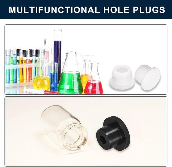 Allecto Plus 12 Witte Rubberen Doppen Voor Gaten Van 9 10 Mm 