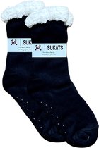 Sukats® Huissokken - Homesocks - Maat 36-41 - Dames Huissokken - Antislip Sokken - Fluffy Sokken - Slofsokken - Variant 151 - Meerdere Maten en Varianten - Kerstsokken