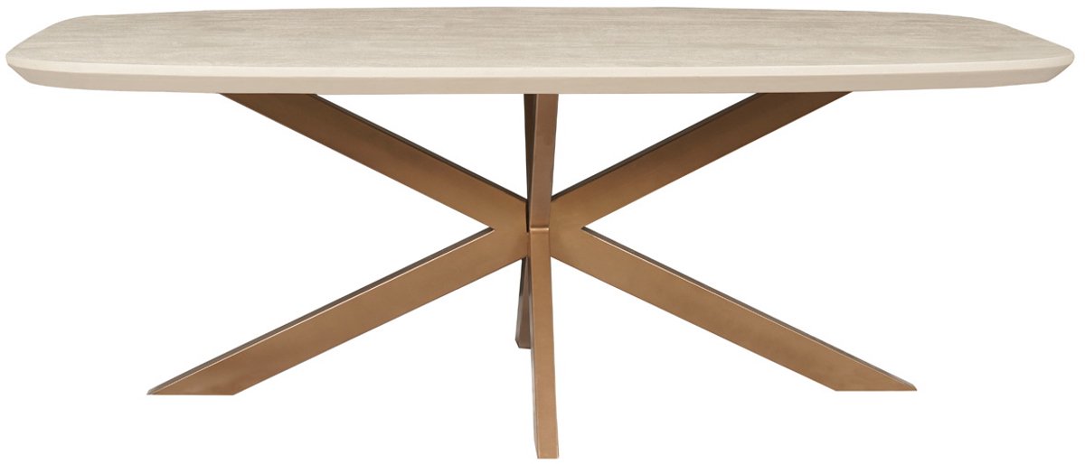 Starfurn Eettafel Madison - Deens Ovaal Zandkleur Hout - 200x100x76cm