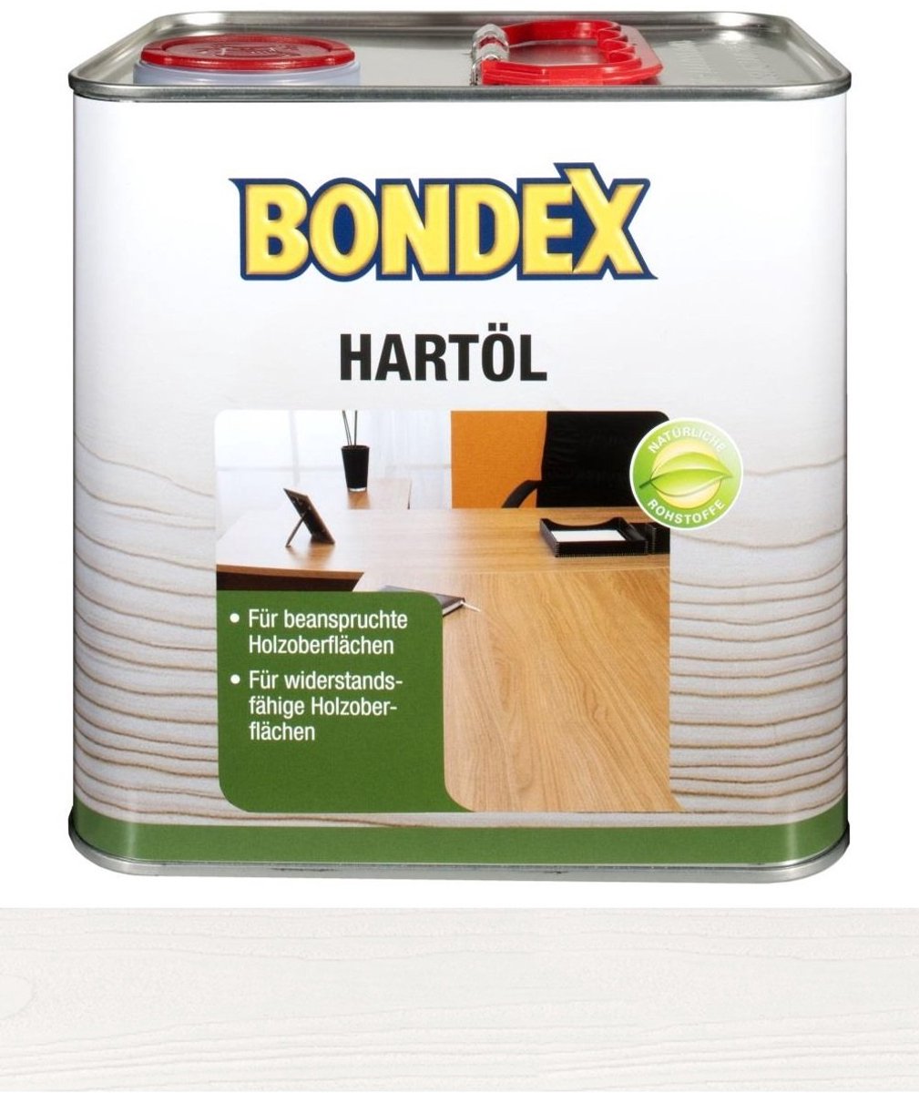Bondex 377892 Harde Olie Wit 2,5 L voor 35 m² - Slijtvaste houtolie, Zeer duurzame houtverzorgingsolie, Diepe bescherming, Natuurlijke grondstoffen
