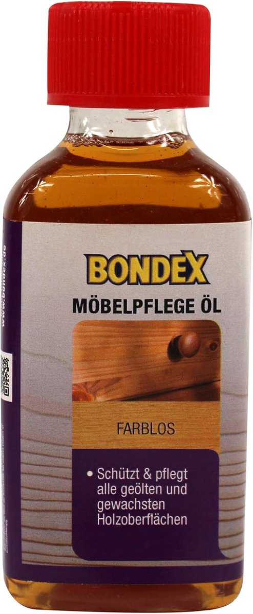 Bondex 352616 Meubelverzorgingsolie, kleurloos, 0,15 L voor 4 m² - Meubelpoets voor een duurzame, waterafstotende bescherming - geschikt voor kinderspeelgoed