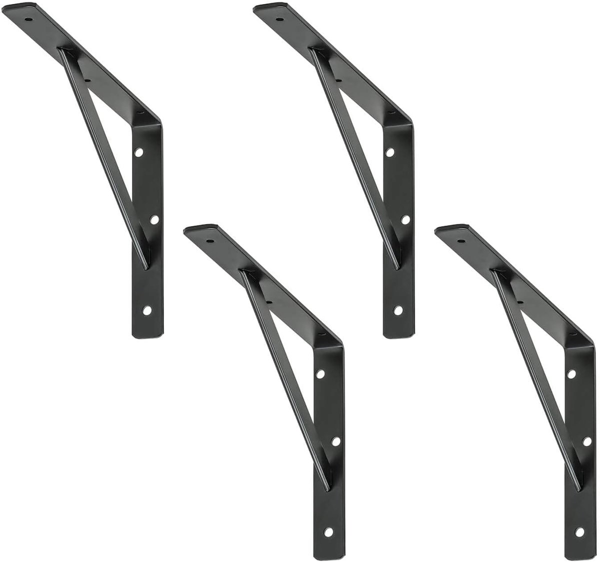 siwitec plankdrager 500 x 330 x 30 mm, zwart, set van 4, draagvermogen 150 kg, plankdrager, webconsole