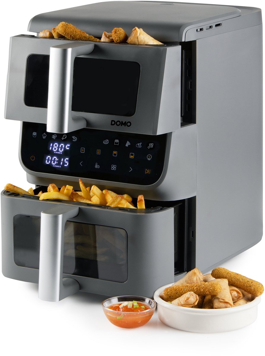 DOMO DO550FR Dubbele Airfryer XX - Heteluchtfriteuse - 3,5 +