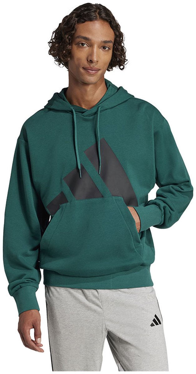 Adidas Essentials Big Logo French Terry Hoodie M Man Zwart