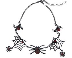 Halloween - Spinnenketting - Zwart - Spinnend - Feestartikel