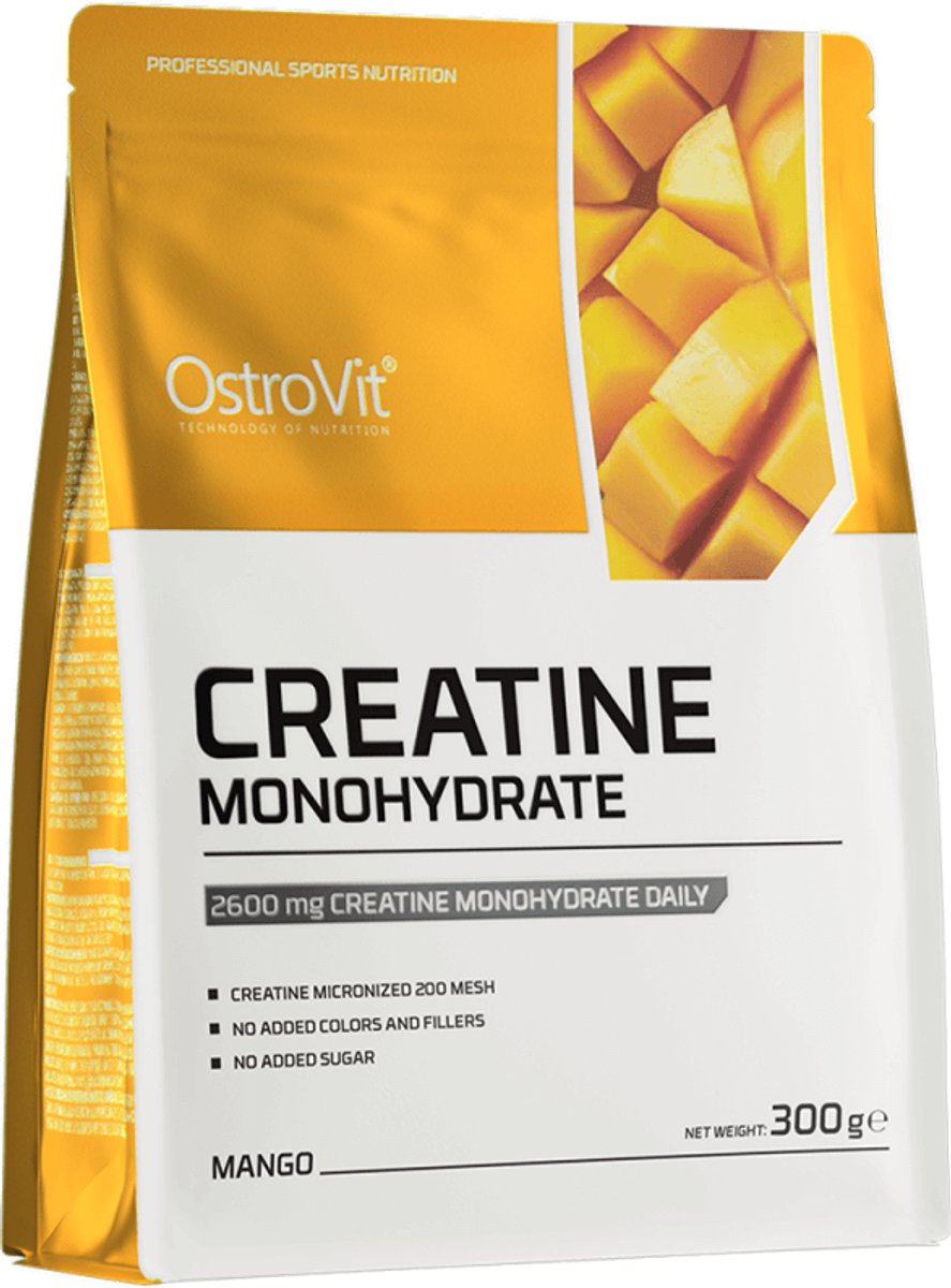 OstroVit Creatine Monohydrate - flavoured (300g) Mango - Creatine - Creatine Monohydraat