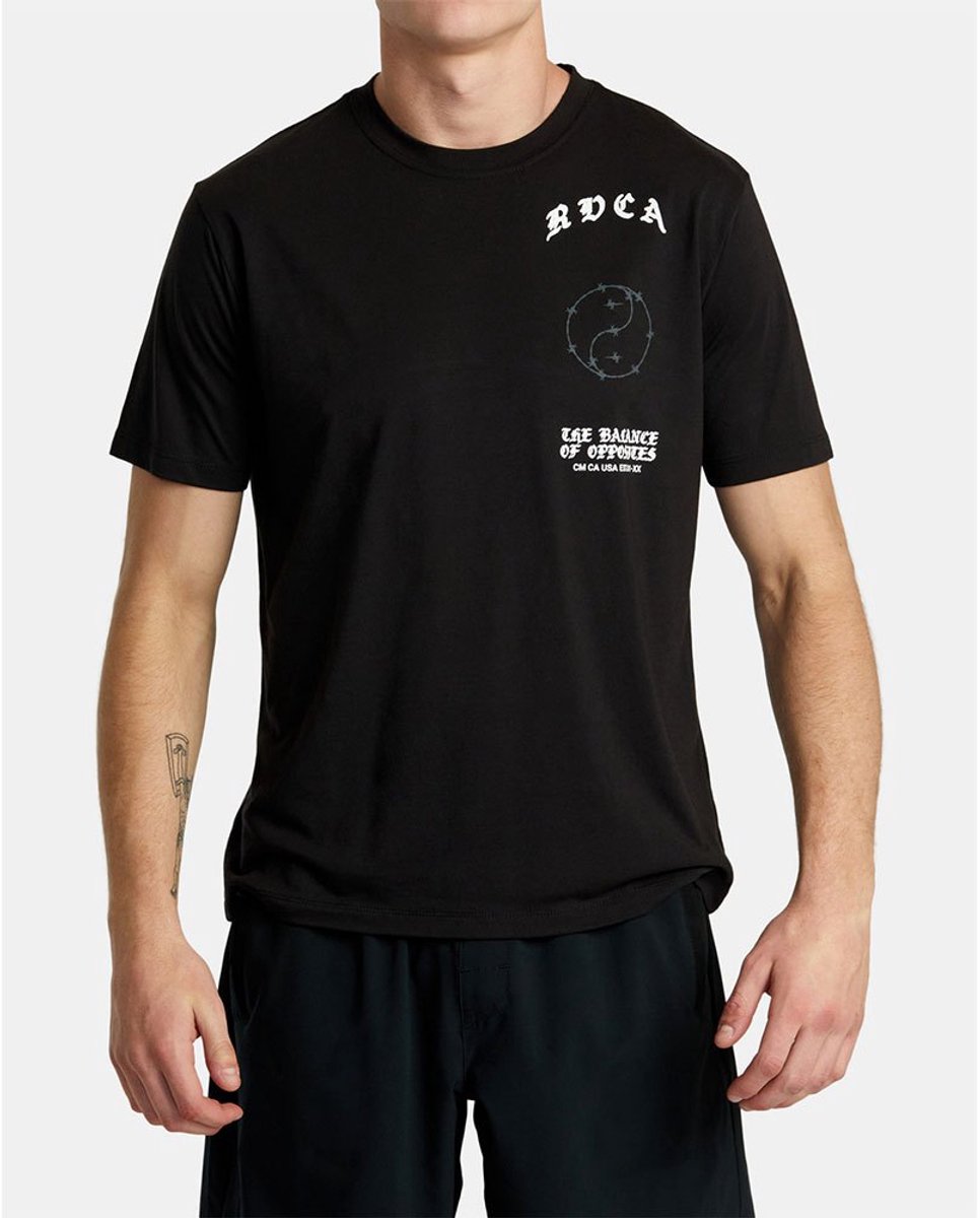 Rvca Va Barb T-shirt Met Korte Mouwen Zwart S Man