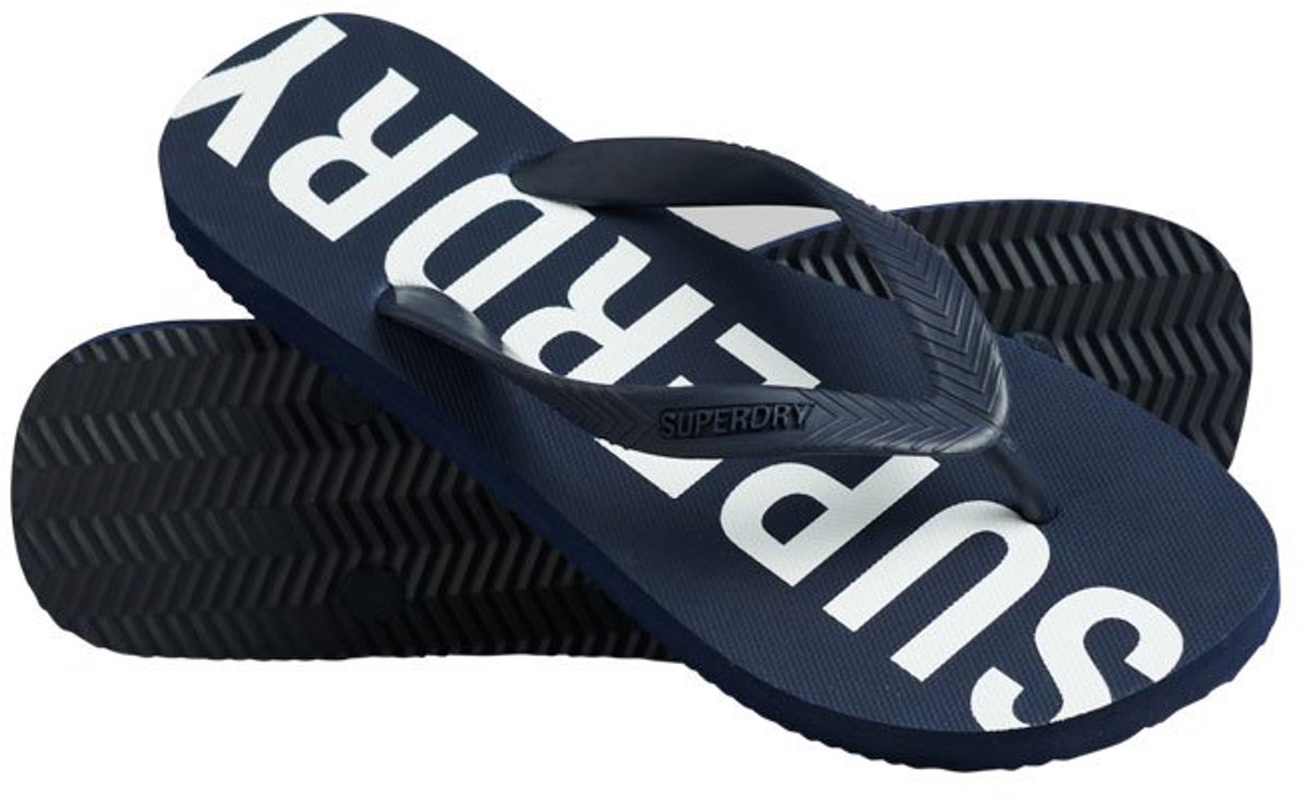 Superdry Code Core Sport Kinderenlippers Heren Slippers Marineblauw