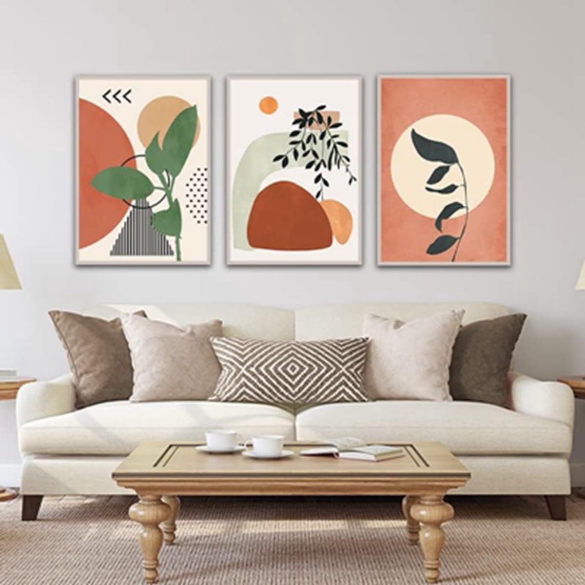 Ibenzoa® Set van drie abstracte botanische en boho posters voor muurdecoratie — cadeau in Wonen & Interieur - foto 3