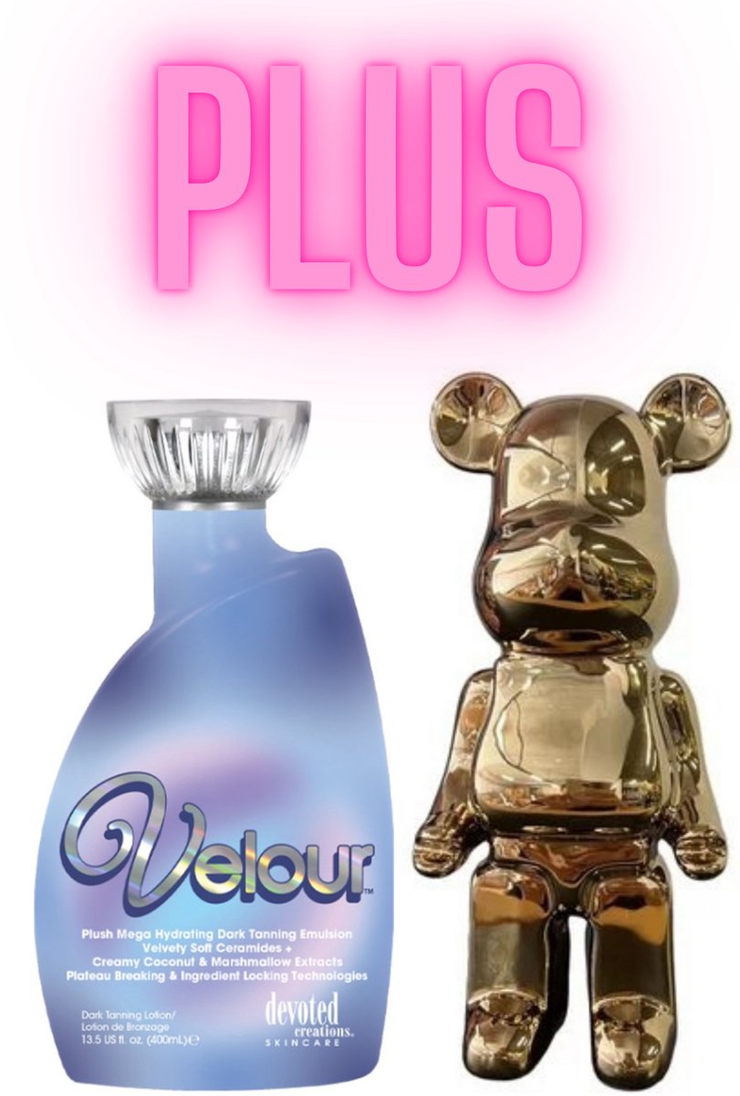Devoted Creations Velour 400 ml plus Beer Groot Goud 22 cm !