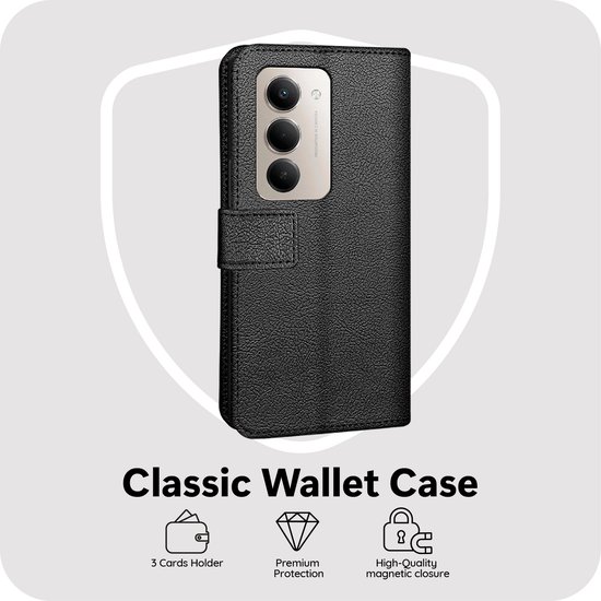 Étui Cazy pour Sony Xperia 10 VII avec porte-cartes - Bookcase Classic - Zwart