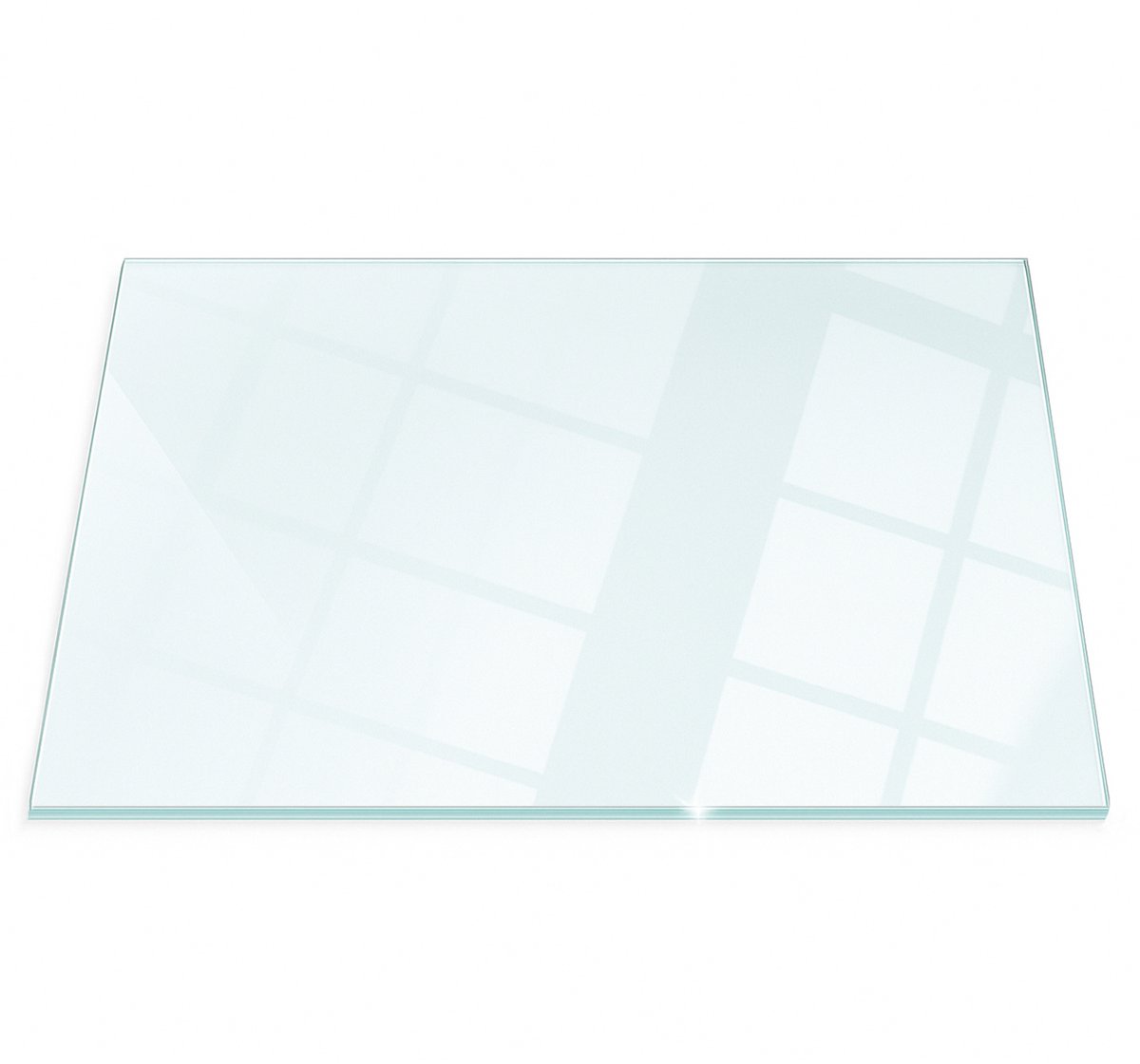 Wallfluent Transparant Kachel Vloerplaat - Rechthoek Plaat Onder Houtkachel - 100x70 cm - Rechthoek - Onderplaat Kachel