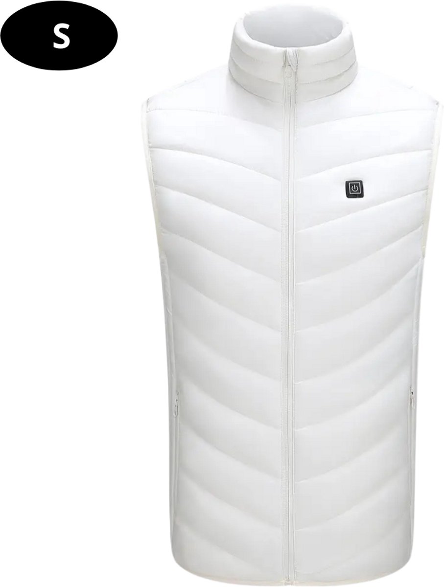 Livano Verwarmde Bodywarmer Heated Vest Elektrische Bodywarmer Extra Warm Water Afstotend Oplaadbaar Dames Wit