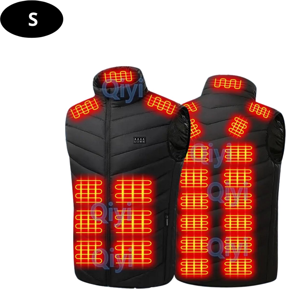 Livano Verwarmde Bodywarmer Heated Vest Elektrische Bodywarmer Extra Warm Water Afstotend Oplaadbaar Heren Zwart