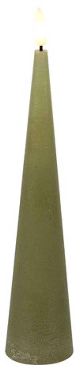 Countryfield LED kegelkaars speelgoed rustiek beige 25cm decoratief.