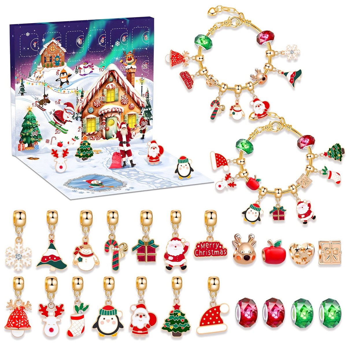 Livé® Kerst Adventskalender – DIY Sieraden Maken Kit 24 Dagen