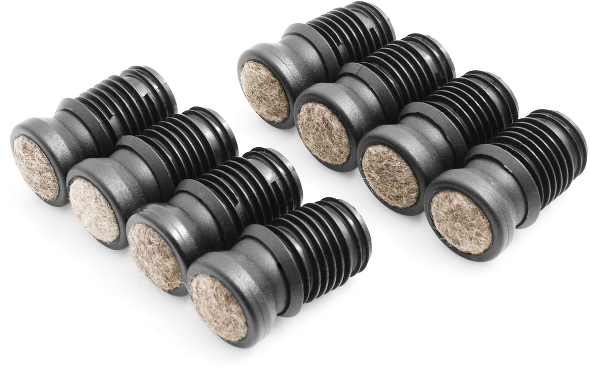 Set van 8 Stoelglijders - Vilt - Voor Buizen Ã˜ 16-17 mm - Vloerbescherming