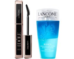 Lancôme 2-Step Wimper Routine Waterproof Mascara Make Up Remover - Lash Idôle Mascara Waterproof Zwart & Bi-Facil Oog Make-up Remover 75ml