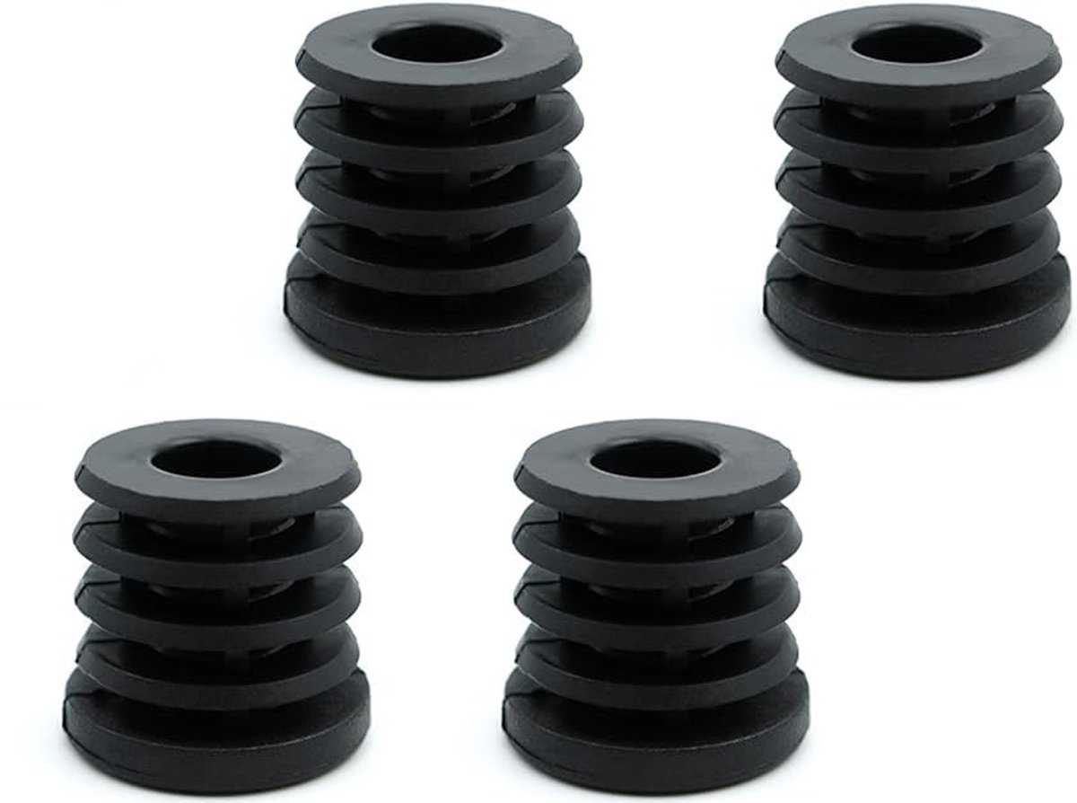 4 x Ronde Buispluggen Ã˜35 mm - Kunststof Schroefdraad - M8 Binnenwerk