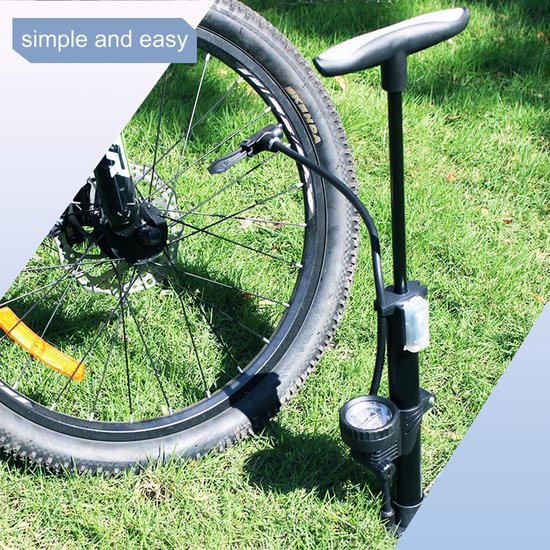 GOODEVN Staande Fietspomp met Drukmeting - Universele Ventieladapter voor Fiets, Auto, Scooter en Opblaasbaar Speelgoed - Professionele Hogedruk Pomp — afbeelding 4