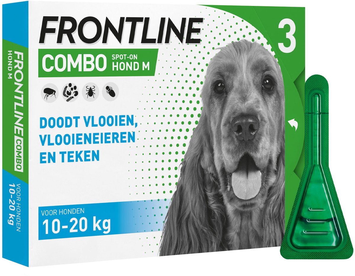 Frontline Combo Hond M (10-20 kg) - 2 x 6 pipetten