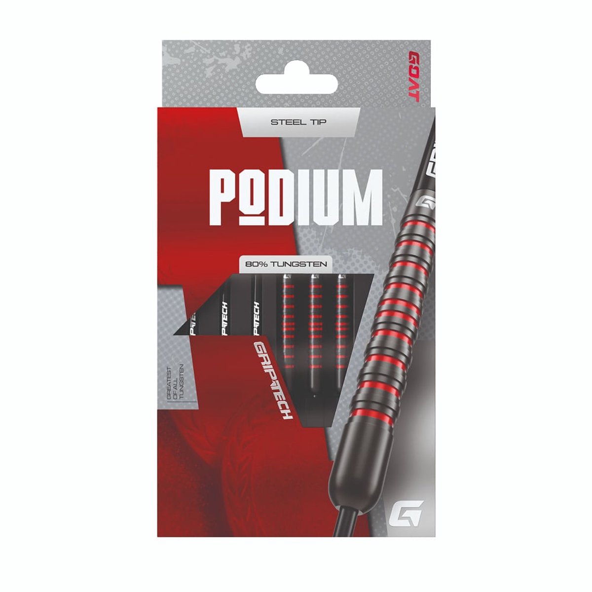 GOAT Podium Black Red 80% - Dartpijlen 22 Gram