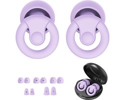 Duriant®-Multifunctionele Oordoppen voor Slapen - Oordopjes Slapen - Partyplugs - Earplugs - Slaapoordoppen - Loop Earplugs - Herbruikbare Slaap Oordopjes-Paars