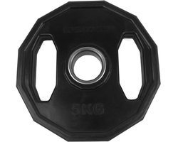 Tunturi Tunturi Olympische Halterschijf - Halter gewichten - 1x 5 kg - 50mm - Rubber - Incl. fitness app