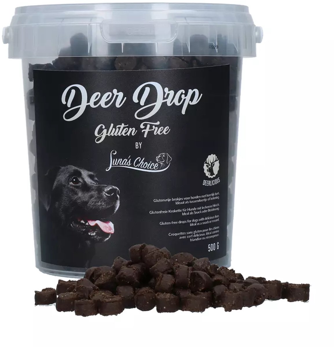 Luna’s Choice Trainermix - 500 gr - Hertenvlees - Hondensnack voor bij de training – Zachte hondensnoepjes – Beloningssnoepjes - Glutenvrij