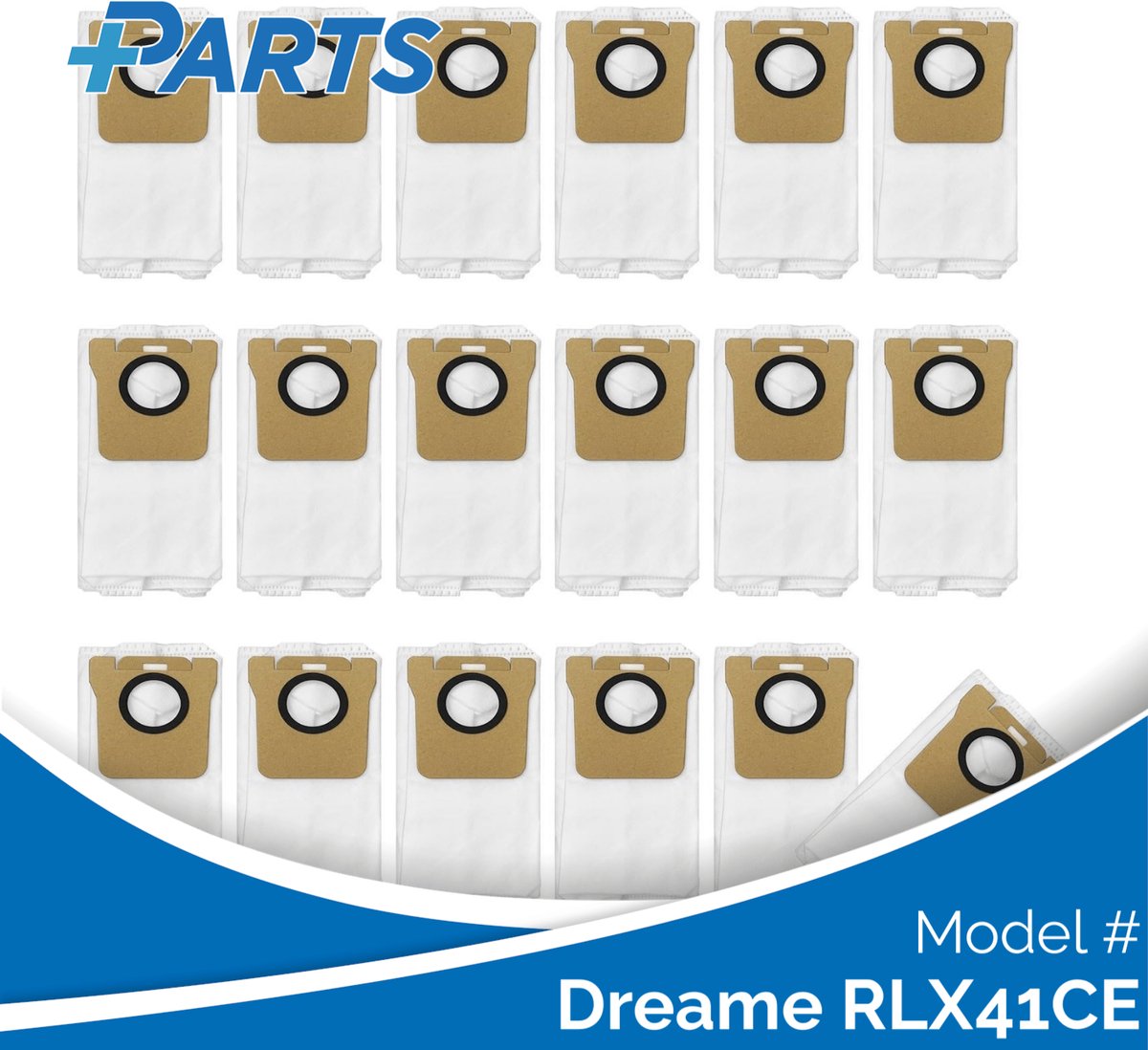 Dreame RLX41CE Stofzakken (18 Stuks, Plus.Parts® alternatief voor RDB3)
