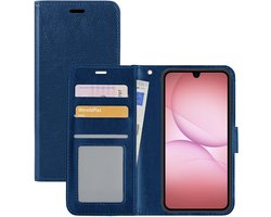 Hoes Geschikt voor Samsung A17 Hoesje Book Case Hoes Flip Cover Wallet Bookcase - Donkerblauw