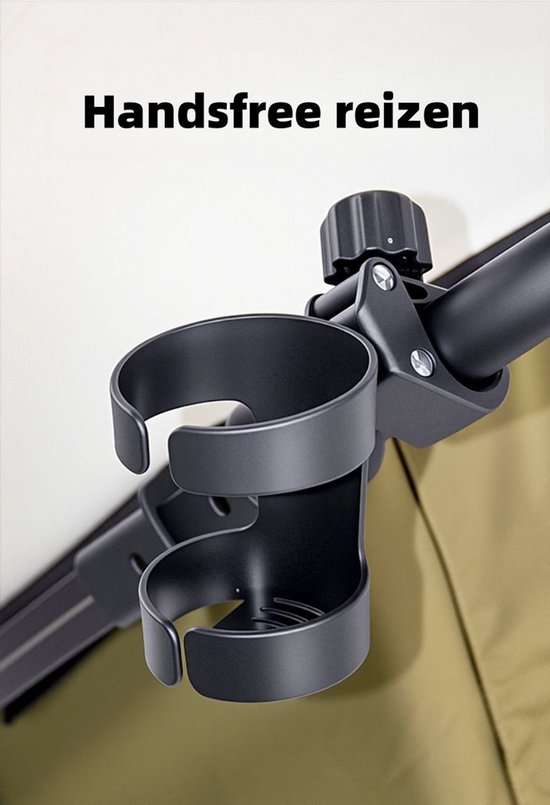 2-delige - Waterbekerhouder - Draagbare buitenbekerhouder - Auto- en fietsbekerhouderaccessoire - Zwart van Twinsome — afbeelding 3