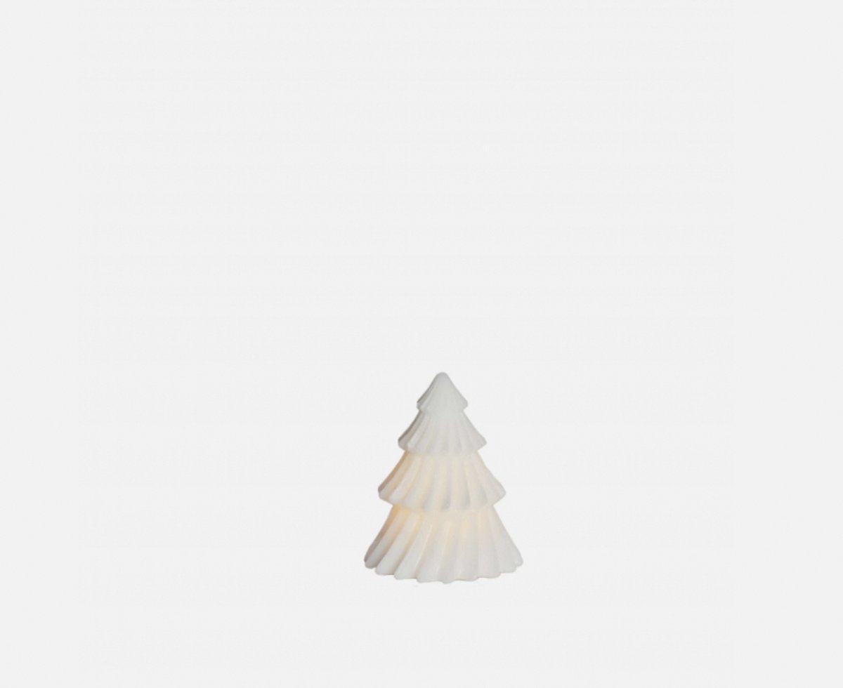 Sirius Olivia Kerstboom Boom Kerst - LED lamp - decoratie - wit - Ø6,5xH8 cm - 2 stuks