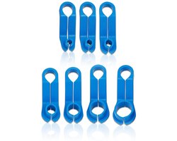 7-delige AC-brandstofleiding-ontkoppelingsgereedschapset, geschikt voor de meeste Ford/GM/Chrysler/Mazda, inclusief 1/4 5/16 3/8 1/2 5/8 3/4 7/8 inch transmissieoliekoelerleiding-snelkoppelingsset, gereedschap voor het verwijderen van de brandstoflei