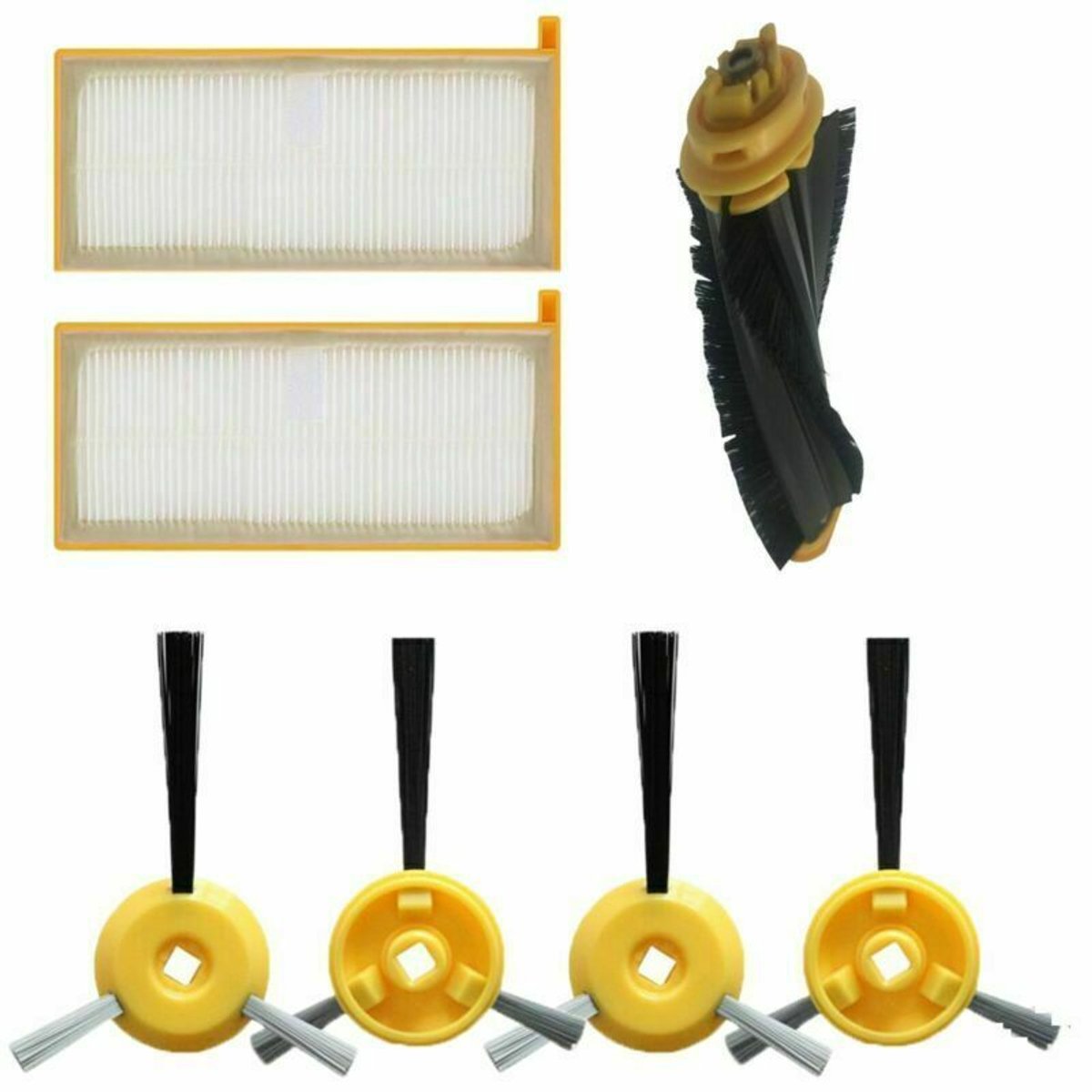 Filterzijborstelset Geschikt voor Shark ION ROBOT RV700 RV720 RV750/C stofzuiger