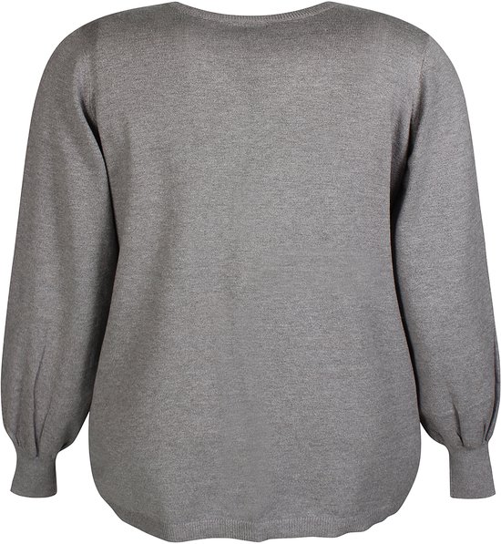 Zhenzi Zh-Kogle 994-Pullover L/ S Semi gris mélangé Taille M 46/48