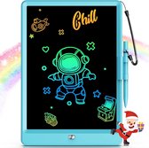 Funlab Tekentablet voor Kinderen - 10 Inch - Met Stickervel - Tekenbord met LCD Scherm - Teken Tablet Kids - Grafische Tablet - Leren Tekenen - Blauw