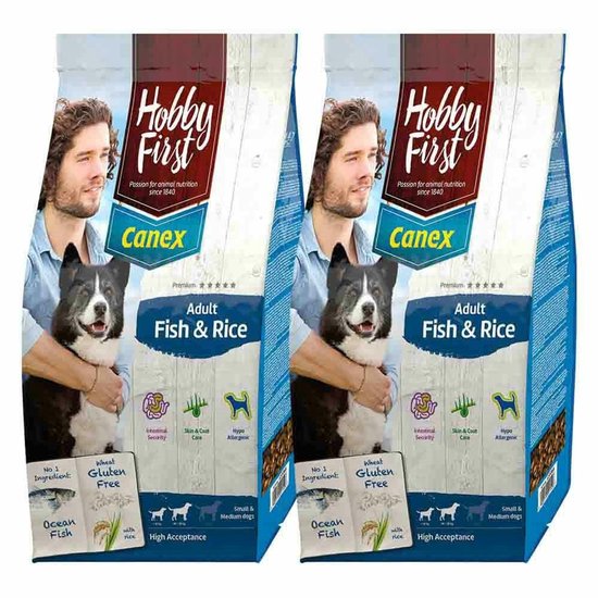 HobbyFirst Canex Adult Vis - Rijst - 2 x 12 kg - Voordeelverpakking
